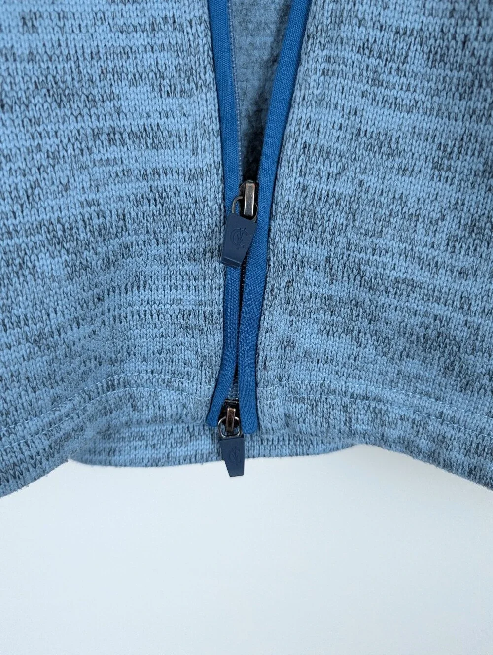 Criquet Full Zip Sweater Fleece Jacket - Heathered Blue